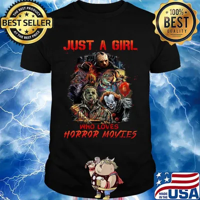 Halloween just a girl who loves horror movies shirt