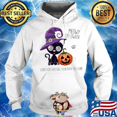 Halloween Meowy Cat Oween Sorry For Crossing your path this year s Hoodie
