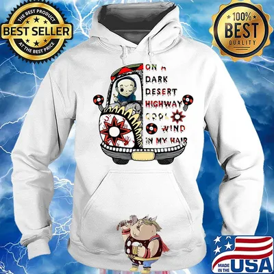 Halloween michael myers on a dark desert highway cool wind in my hair s Hoodie