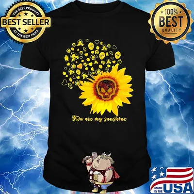 Halloween michael myers sunflower skull you are my sunshine hearts shirt