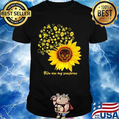 Halloween michael myers sunflower skull you are my sunshine shirt