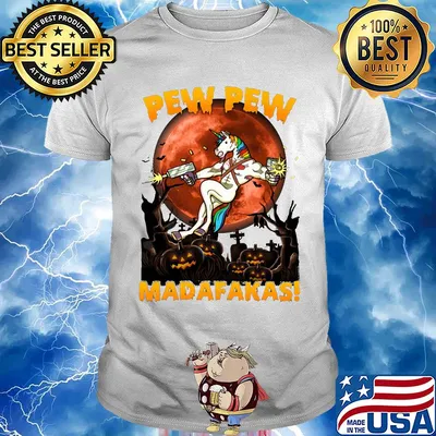 Halloween unicorn pew pew madafakas moonblood shirt