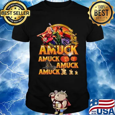 Halloween witch amuck pumpkin shirt