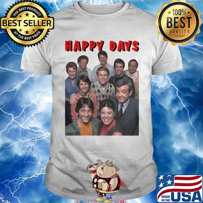 Happy days characters smiling retro shirt