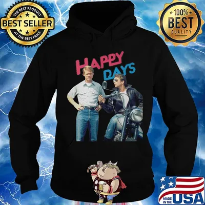 Happy days motorbike characters retro s Hoodie