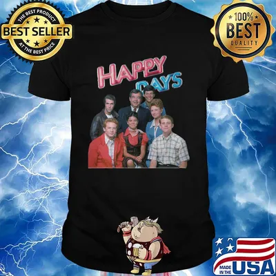 Happy days smiling characters retro shirt