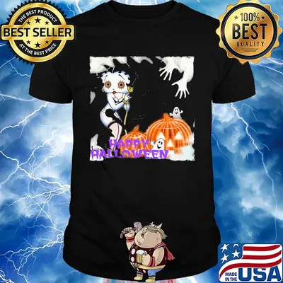 Happy halloween betty boop pumpkin boo shirt