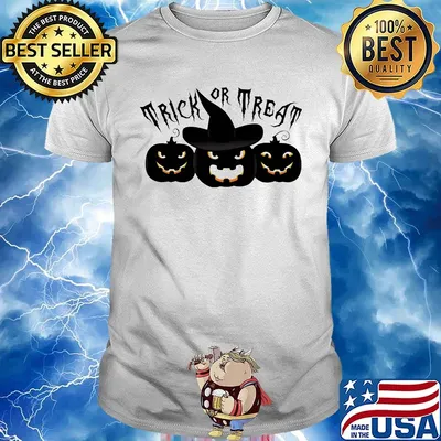 Happy halloween trick or treat witches pumpkin shirt
