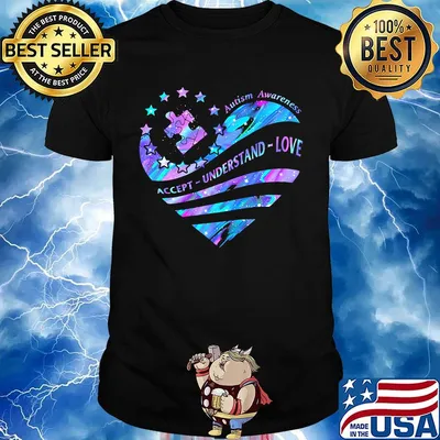Heart autism awareness accept understand love shirt