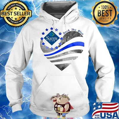 Heart sam's club logo american flag happy independence day s Hoodie
