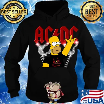 Homer simpson rocking acdc band s Hoodie