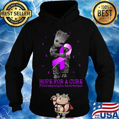 Hope for a cure fibromyalgia awareness alien s Hoodie