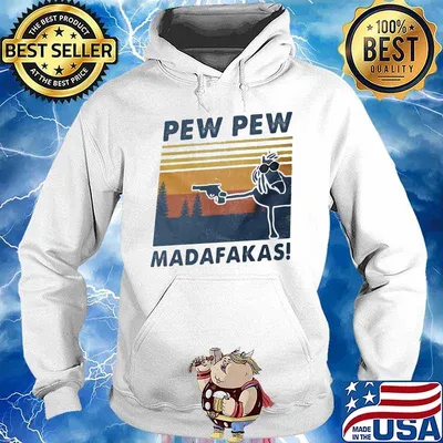 Horse Pew Pew Madafakas Vintage retro s Hoodie