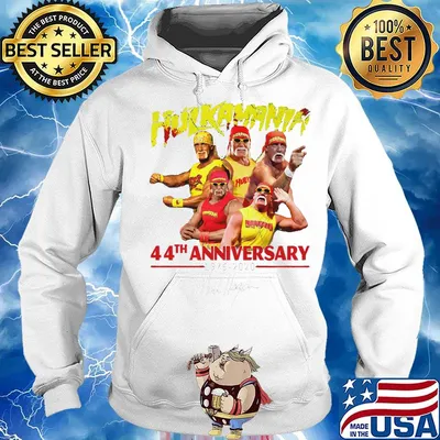 Hulkamania 44th anniversary 1976 2020 signature s Hoodie