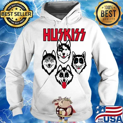 Husky siberian kiss rock band s Hoodie