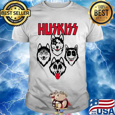 Husky siberian kiss rock band shirt