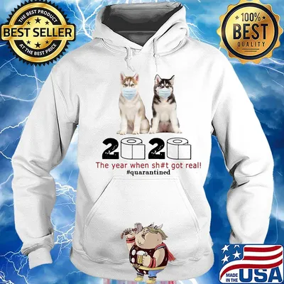 Husky Sibir mask 2020 toilet paper the year when shit got real quarantined s Hoodie