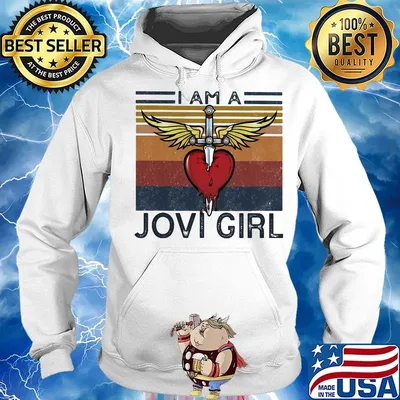 I am a jovi girl vintage retro s Hoodie