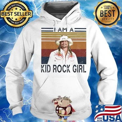 I am a kid rock girl vintage retro s Hoodie