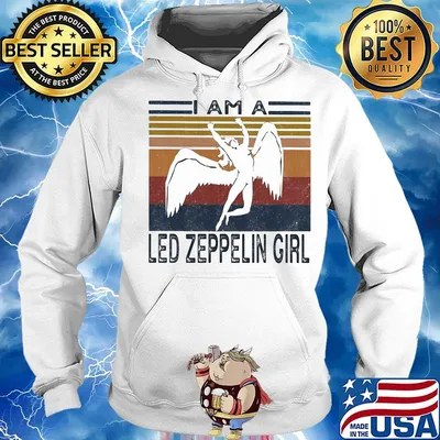 I am a led zeppelin girl vintage retro s Hoodie
