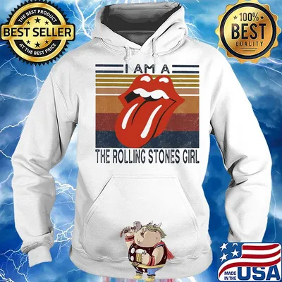 I am a the rolling stones girl vintage retro s Hoodie