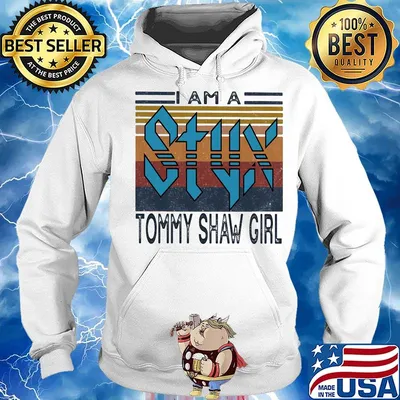 I am a tommy shaw girl vintage retro s Hoodie