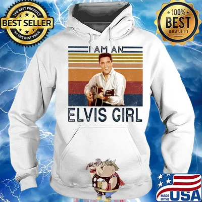 I am an elvis girl vintage retro s Hoodie