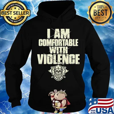 I am comfortable with violence skull beard s Hoodie