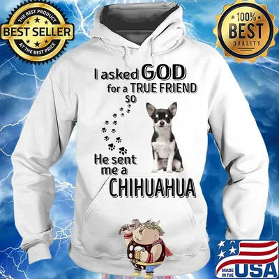 I asked God for a true friend so he sent me a chihuahua footprint s Hoodie