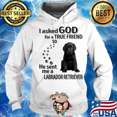 I asked God for a true friend so he sent me a labrador retriever footprint s Hoodie