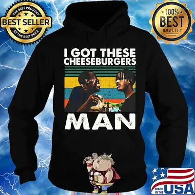 I got these cheeseburgers man vintage retro black s Hoodie