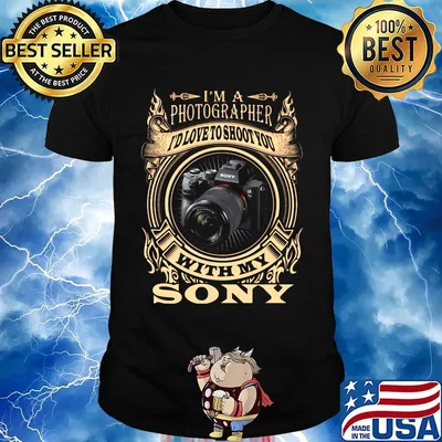 I'm a photographer i'd love to shoot you with my sony shirt