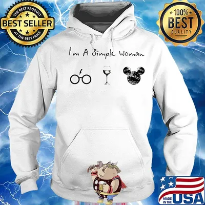 I'm a simple woman harry potter wine mickey mouse s Hoodie