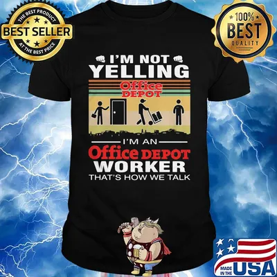 I'm not yelling i'm a office depot worker that's how we talk vintage retro shirt