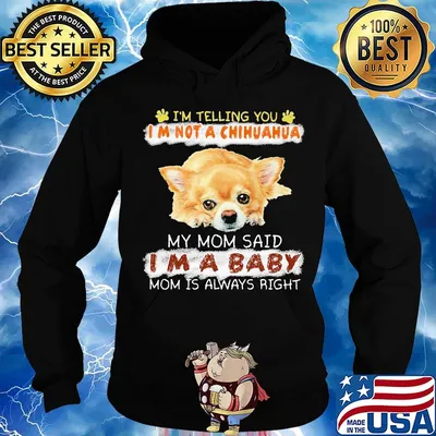 i'm telling you i'm not a chihuahua my mom said i'm a baby mom is alway right s Hoodie