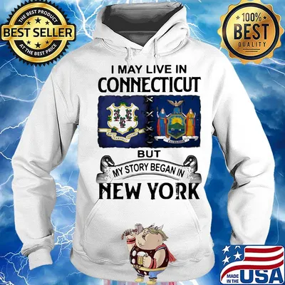 I may live in connecticut but my story began in new york s Hoodie
