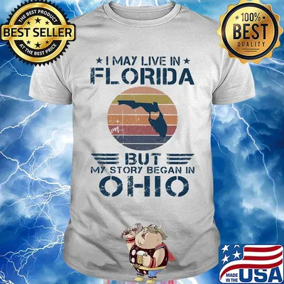 I may live in florida but my story began in ohio vintage retro shirt