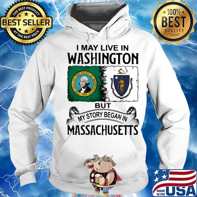 I may live in washington but my story began in massachusetts s Hoodie