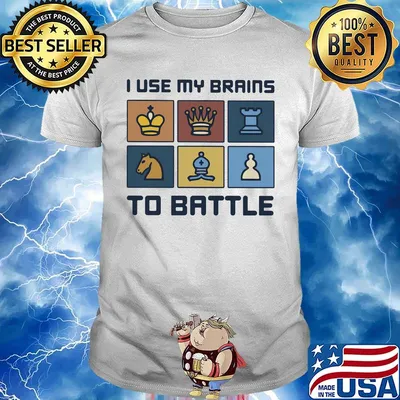 I Use My Brains To Battle Chess Vintage Retro Shirt