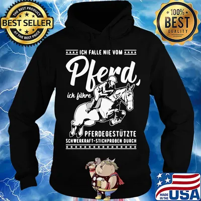 Ich falle nie vom pferd ich führe pferdegestützte schwerkraft stichproben ourch s Hoodie