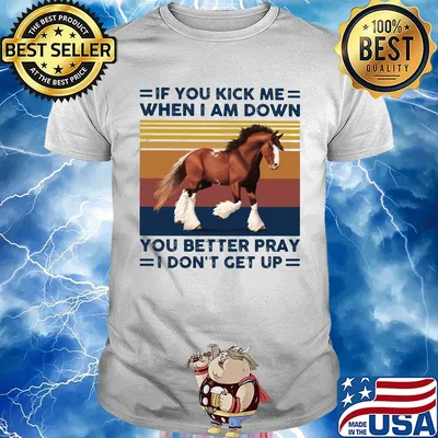 If you kick me when I am down you better pray I don't get up horse vintage retro shirt