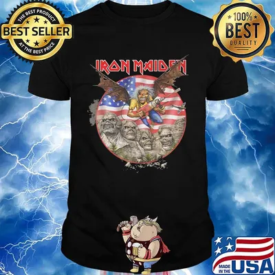 Iron maiden bat american flag independence day shirt