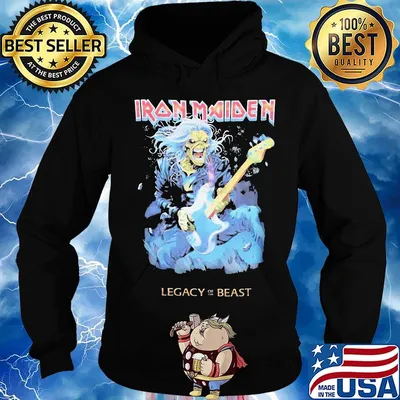 Iron maiden legacy of the beast playing guitar s Hoodie