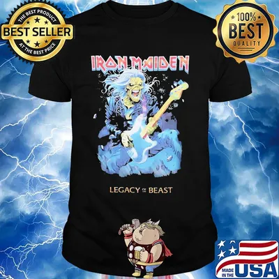 Iron maiden legacy of the beast playing guitar shirt