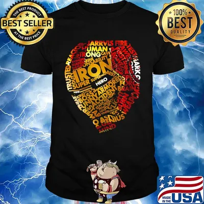 Iron superhero jarvis human strong cave shirt