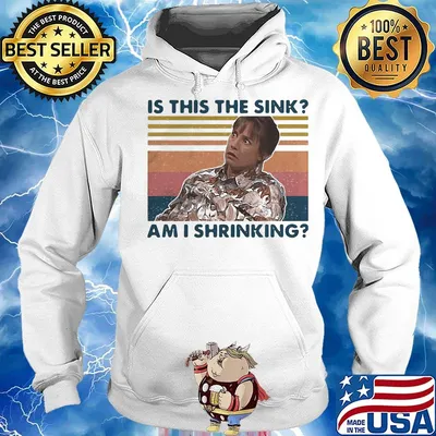 Is this the sink am I shrinking vintage retro s Hoodie