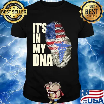 It's In My DNA Fingerprint USA Medical Logo Shirt