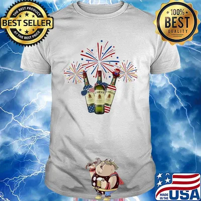 Jameson wine firework america 4th of july independence day shirt