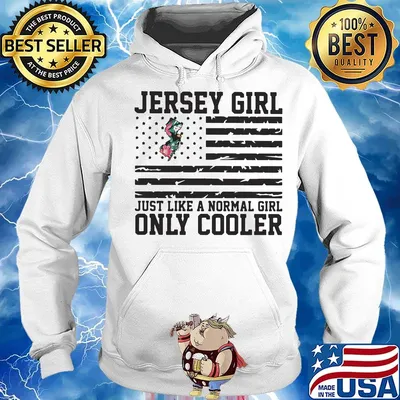 Jersey girl just like a normal girl only cooler american flag independence day s Hoodie