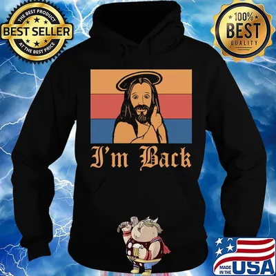 Jesus I'm back vintage retro s Hoodie